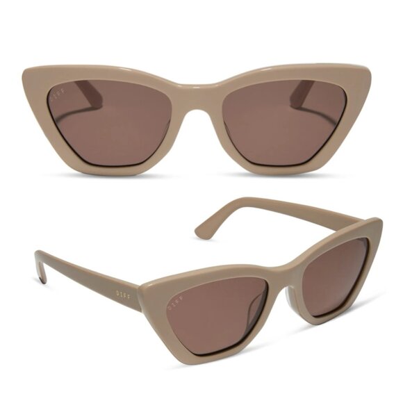 DIFF EYEWEAR CAMILA Cat-Eye Frame Sunglasses (Almond Brown)
